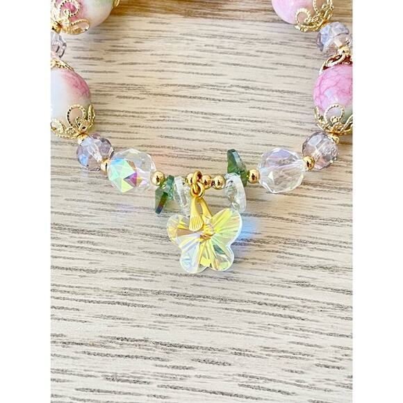 Swarovski Beaded Charm Butterfly Bracelet - Picture 3 of 7